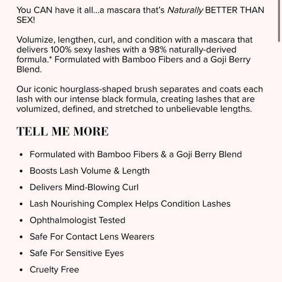 🌻 Too Faced Naturally Better Than Sex Mascara New Full Size Black - Picture 14 of 14